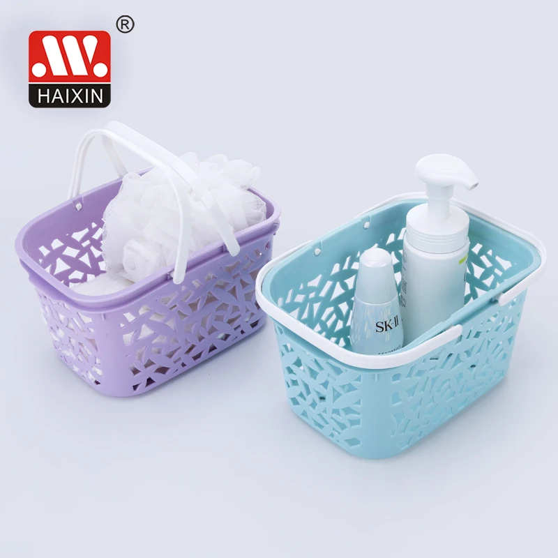 Haixing Wholesale Plastic Durable Pp Hollow Storage Basket With Handle For Home Use