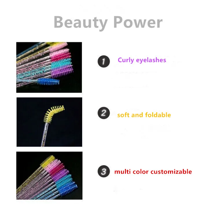 Cheap Price Sell Small Fine Head Eyelash Makeup Tool Crystal Rod Mascara Brushes