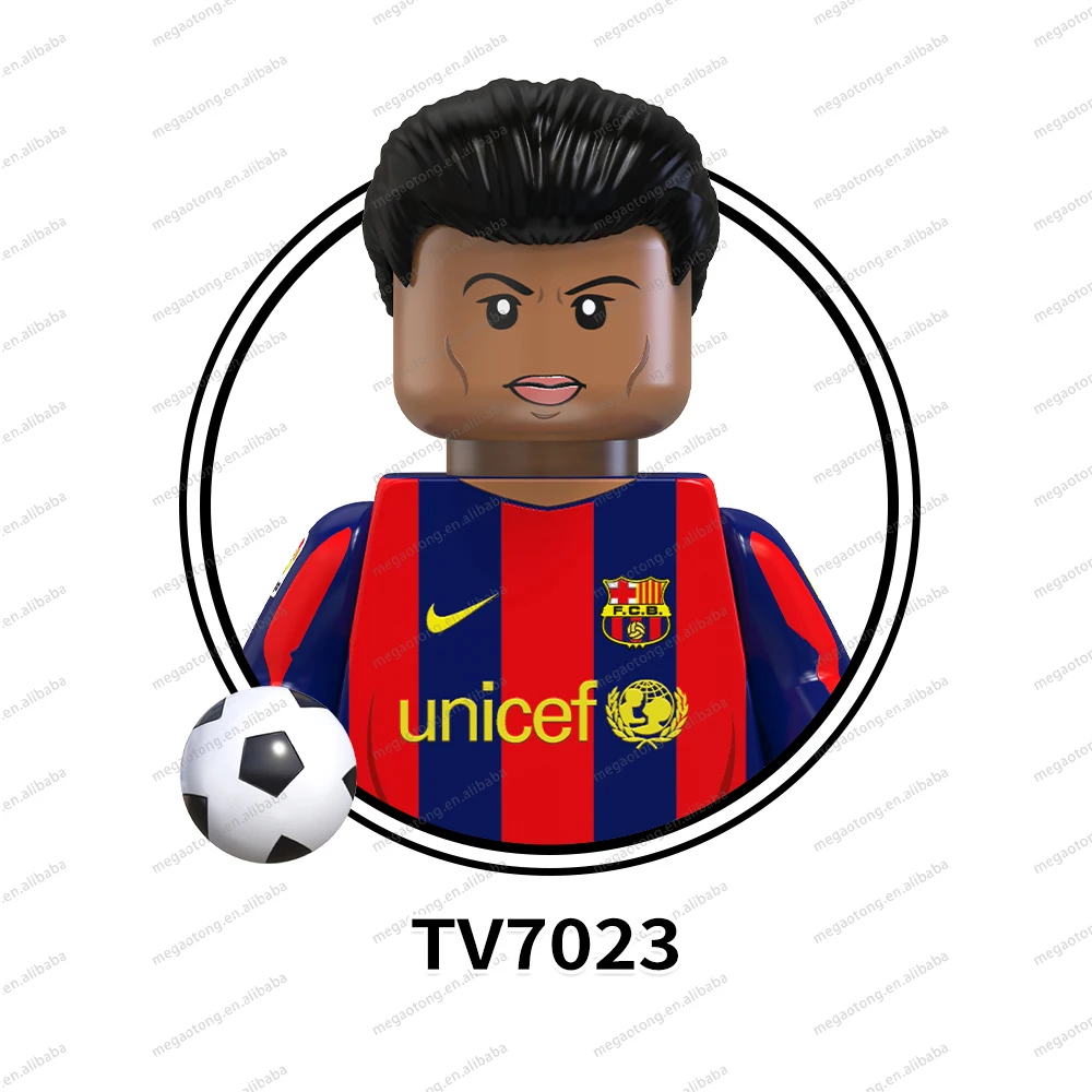 TV6503 Famous World Soccer Player Super Star Football Sport Mini Plastic Educational Building Blocks for Kids Gift Toys Juguetes
