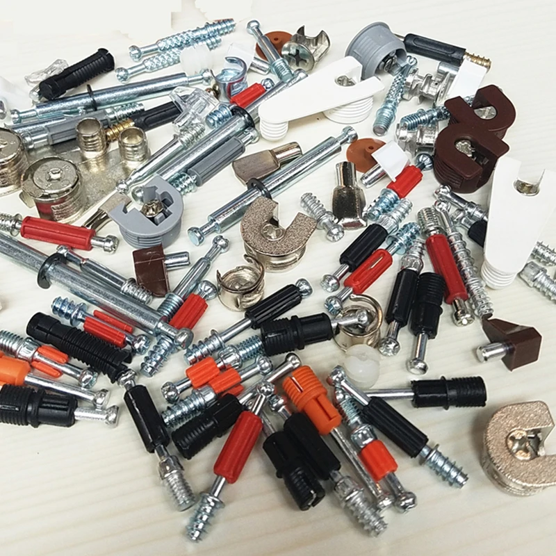 Cabinet Drawer Dresser and Wardrobe Furniture Panel Connecting Furniture Cam Fitting with Dowel 3 in 1 Cam Lock Nuts JK