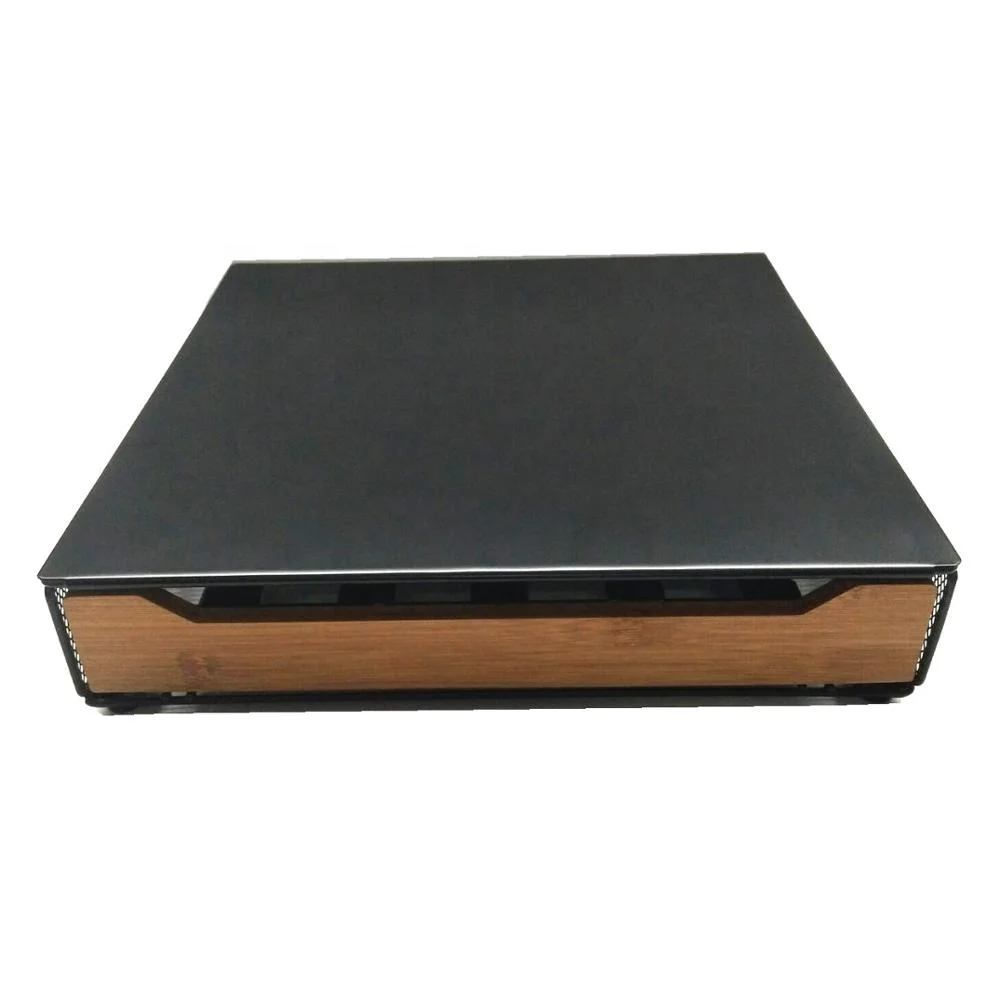 High Quality 36pcs Bamboo Wooden Dolce Gusto Coffee Pod Storage Drawer New Design for Home Kitchen Use Packed in Box