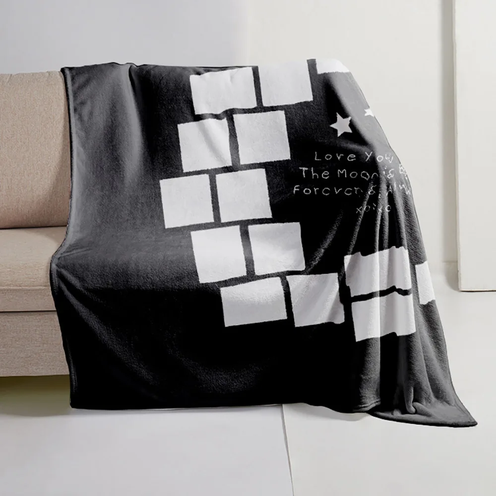 Wholesale Sublimation Blanket Custom 9 Panel 20 Panel Moon Heart Envelope Shaped Sublimation Blank Blanket with Tassels