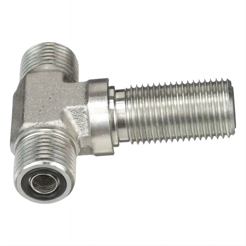 Best Price FS2703 Stainless Steel SAE O-Ring Face Seal ORFS Male Bulkhead Branch Tee Bulkhead Tee Fitting O-Ring Face Seal