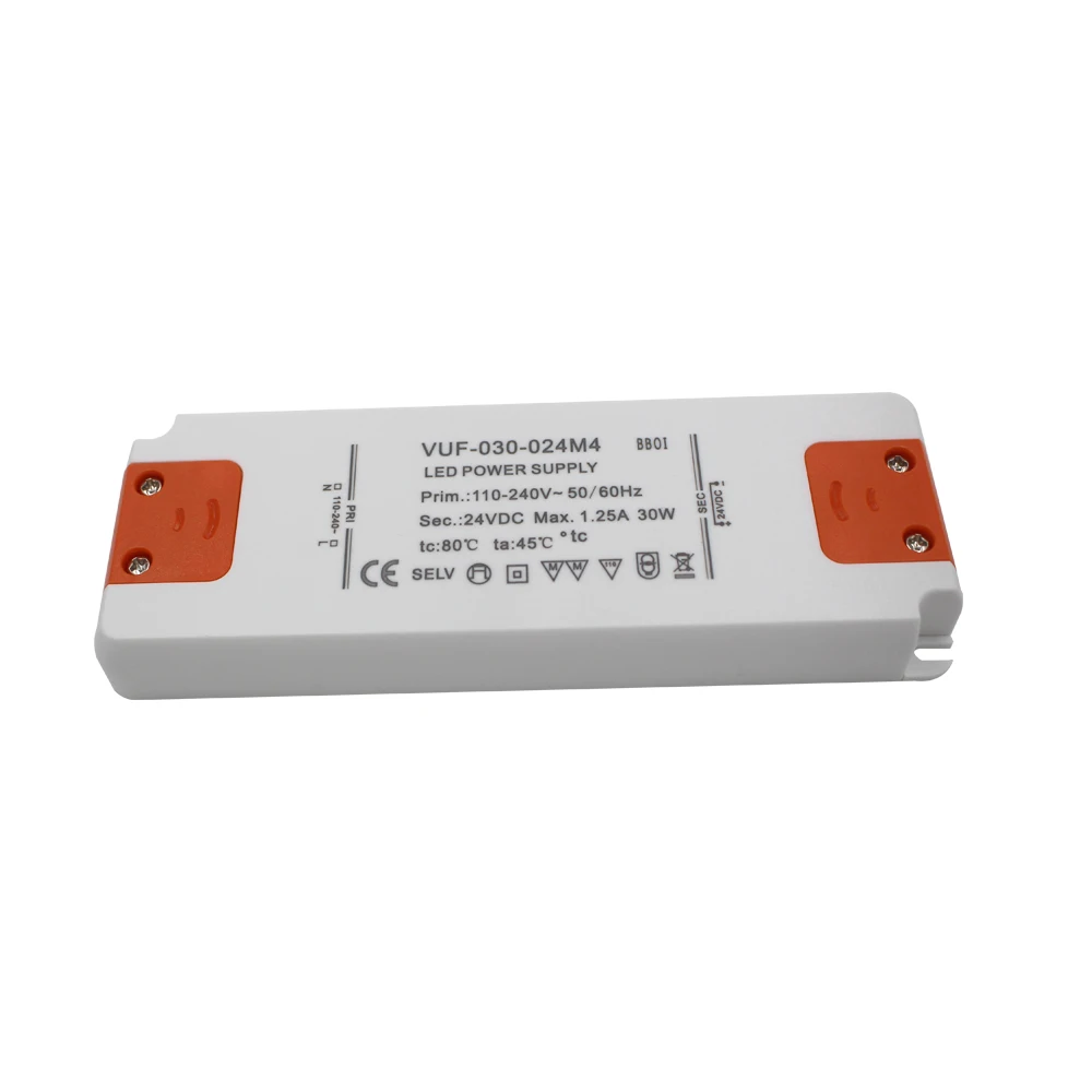 Saa ce сертификаты без мерцания Светодиодный драйвер питания ультратонкий источник 100-240 В до 24 1 2 А 30 Вт