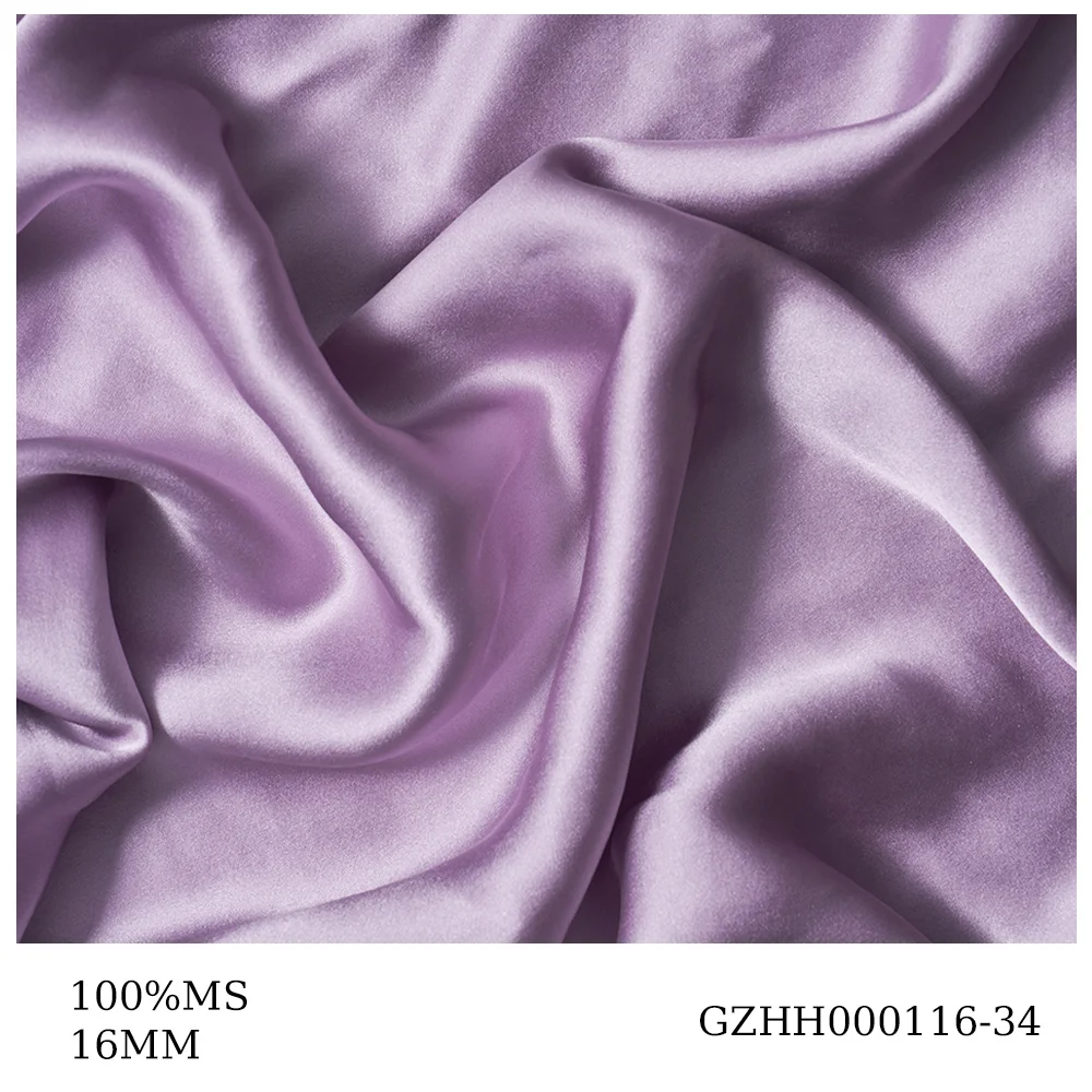 Wholesale 100% Pure Mulberry Silk Satin Fabric 16mm Woven Satin for Girls Sleepwear Plain Style