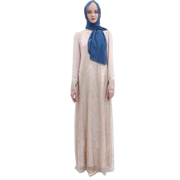 
MXCHAN Dresses women muslim Hot fix mesh whole piece new model abaya in dubai gown style 