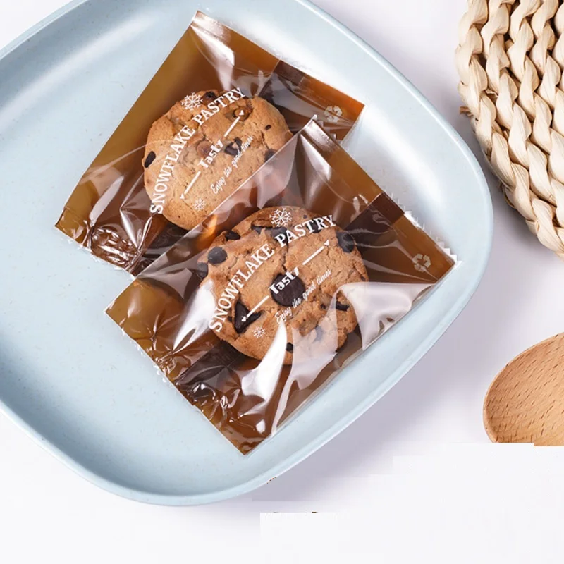 Snack Food Bags Manufacture Custom Printed Opp Plastic Candy Biscuits Cookie Self Adhesive Seal Gift Food Bread Packaging Bags