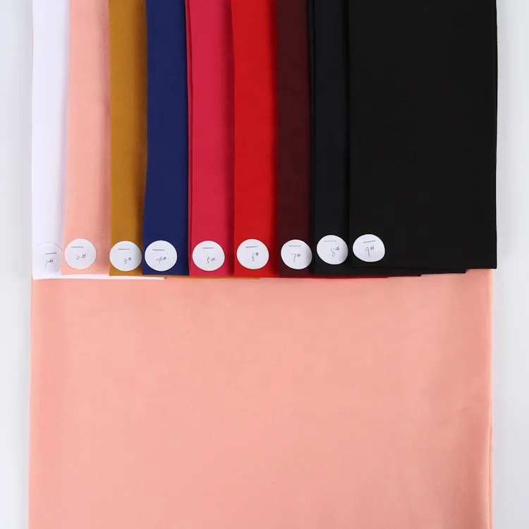 chinese polyester minimat spandex fabric solid dyed cheap