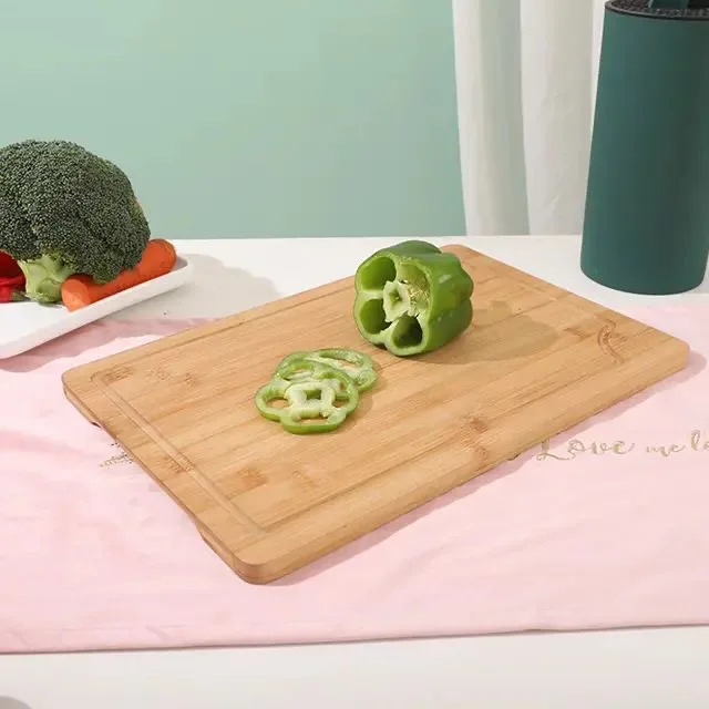 Очень большие Бамбуковые разделочные доски для кухни набор разделочных досок деревянная разделочная доска с держателем