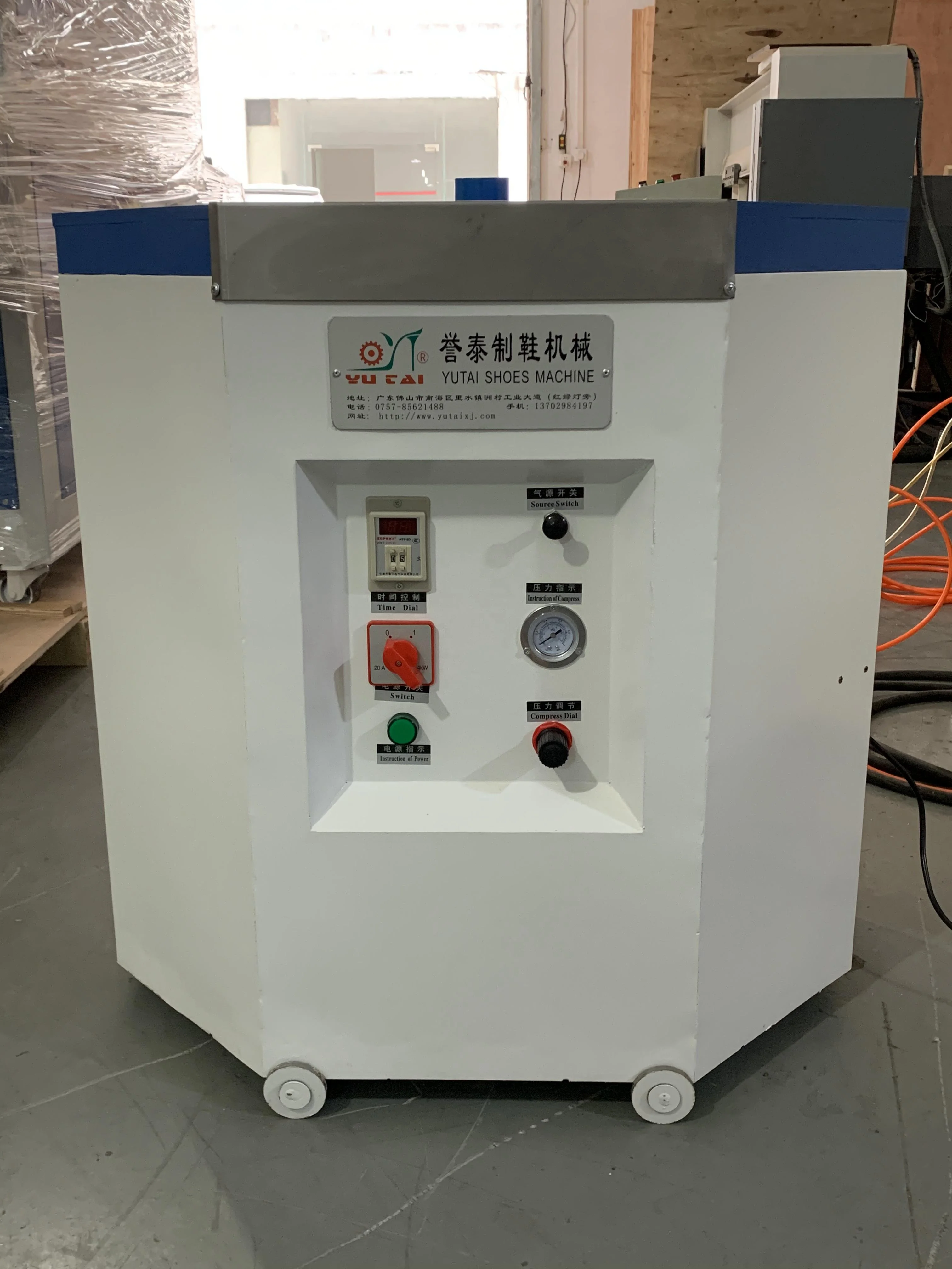 YT-2006 Pneumatic Air Bag Barrel Type Shoe Pressing Machine Sole Attaching Machine For Sports/Casual/Flat Shoes Footwear Machine