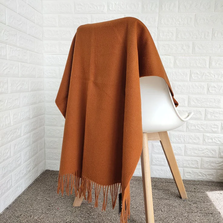 
Women Solid Cashmere Scarves Lady Winter Thicken Warm Soft Pashmina Shawls Wraps Pink Black Female Knitted Wool Long Scarf 