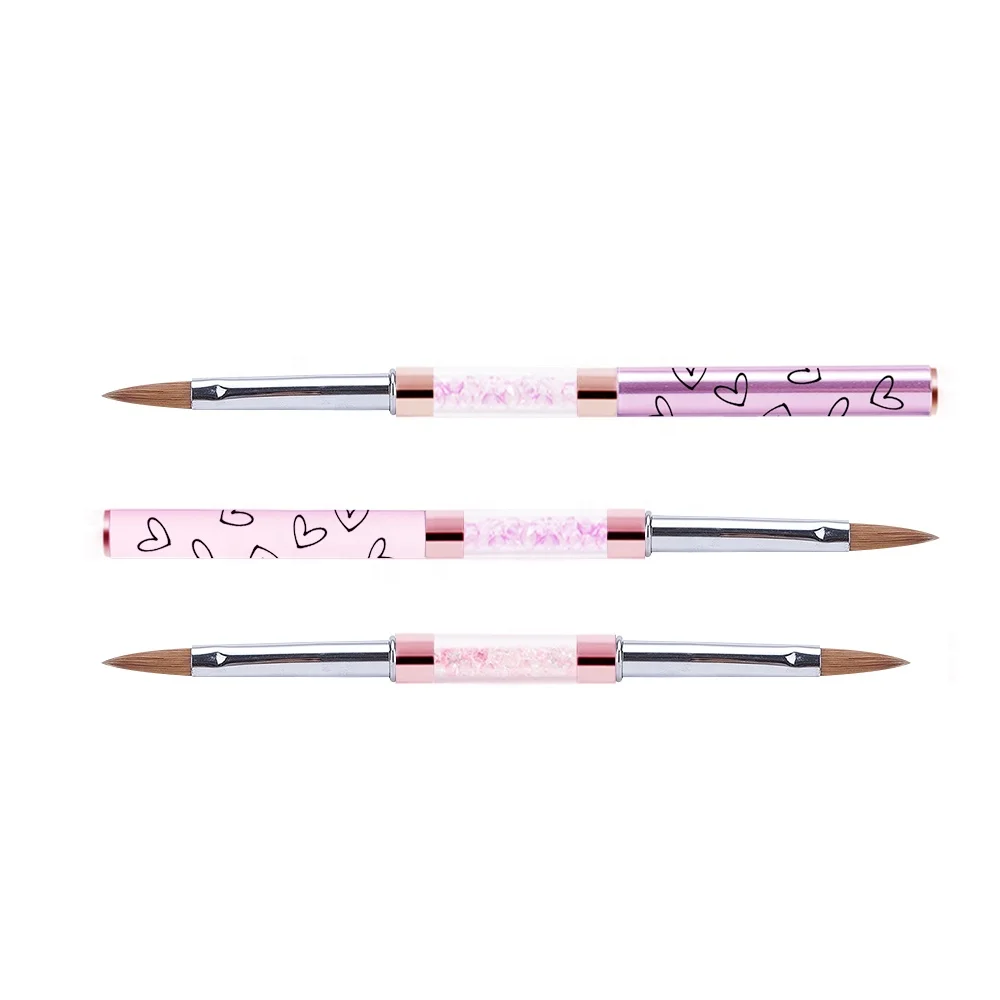 GUYO New Arrival Double-end Nail Liner Painting Brush 100% Kolinsky Acrylic Brush