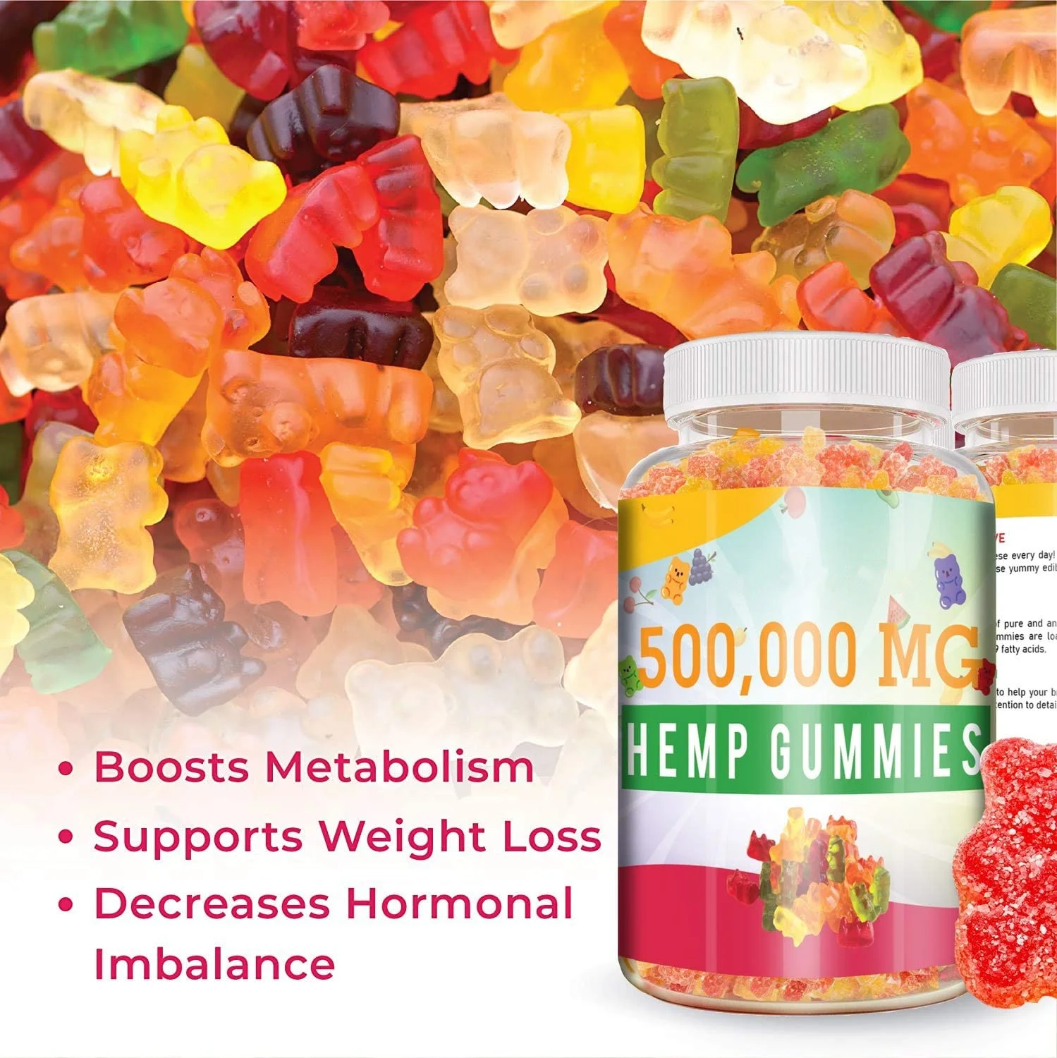 OEM 30000MG Fruity Gummy Bear 100% Natural for Reduce Anxiety Stress Sleep Better Calm Mood