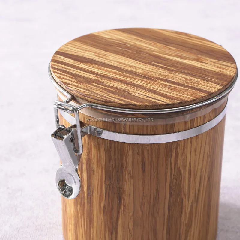 Woodsun Supplier Bamboo Container Coffee Tea Canister