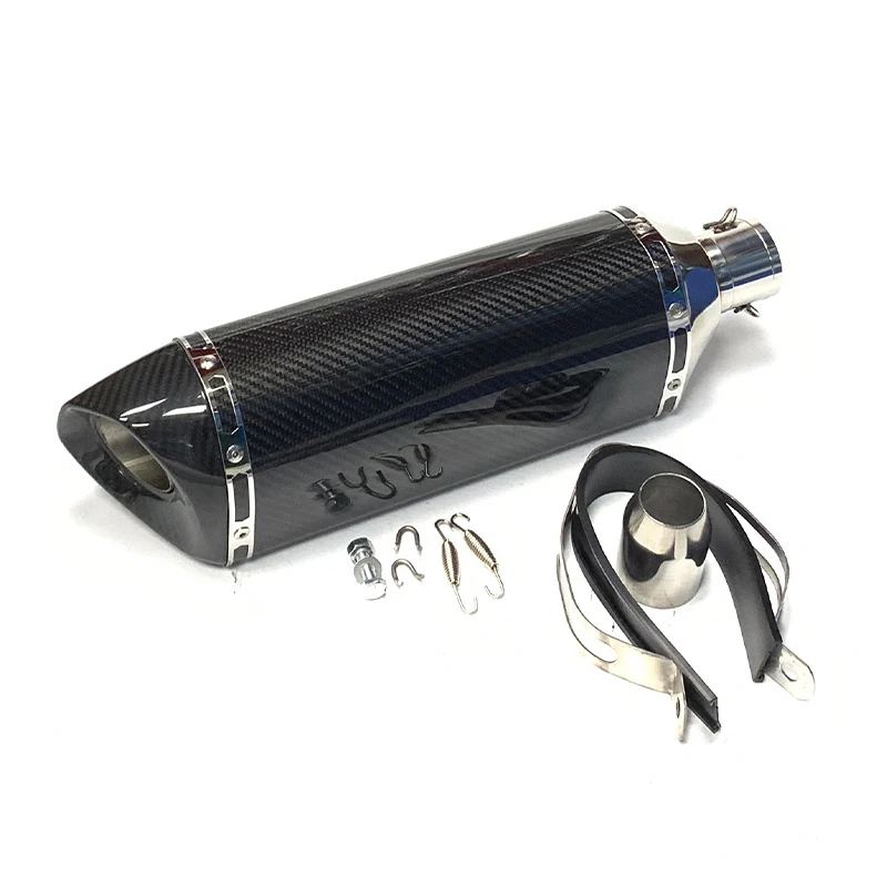 Motorcycle Akrap Exhaust Silencer Escapes Full Carbon Fiber Glossy Finish Exhaust Muffler Racing Motor C600 Sport Bike For BMW