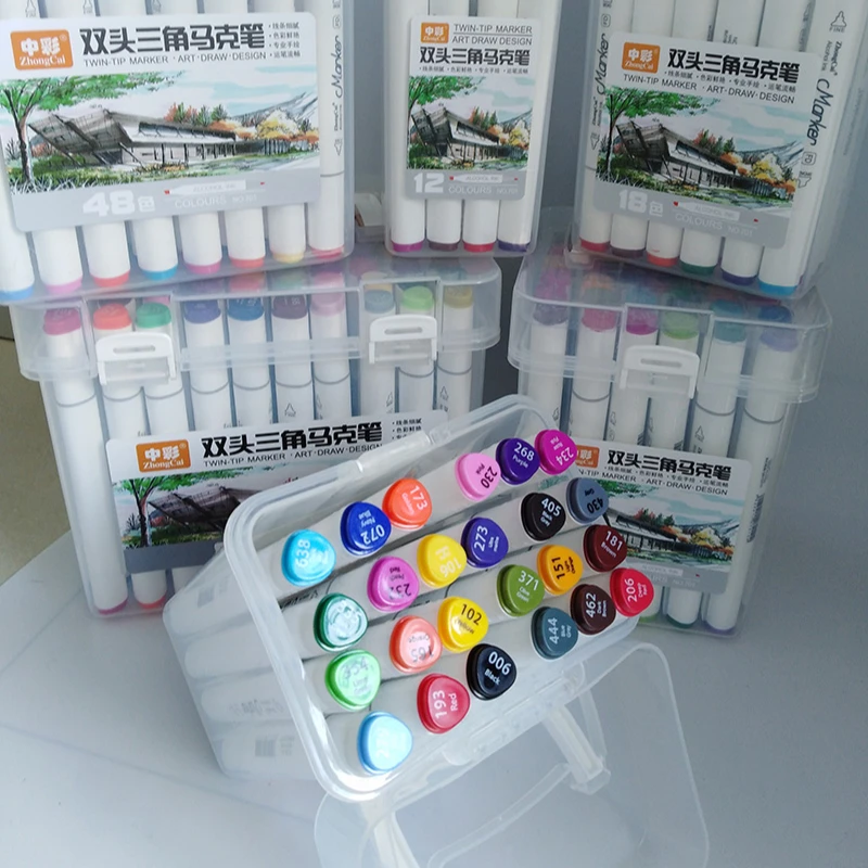 108 Colors For Painting Rocks Wood Glass Ceramic Metal Canvas Paper Permanent Twin Tip Marker Pen