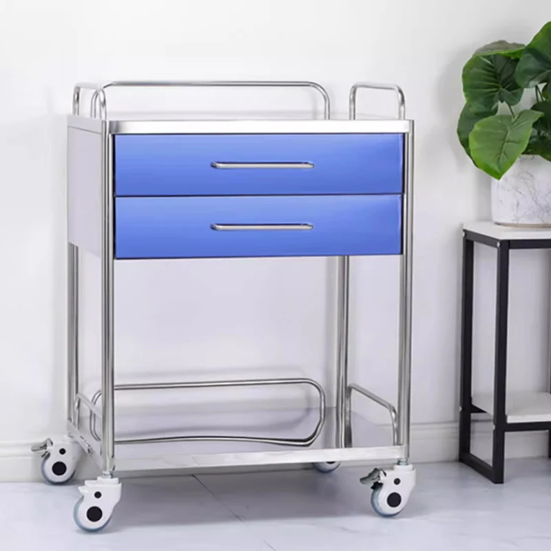 Cheap Hospital ABS Clinic Infusion Treatment Cart Trolley Crash Cart Medical trolley with 1 drawer and infusion shelf