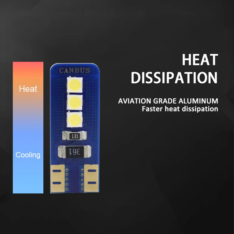 2022 New Style T10 LED 3030 Auto Light Bulb T10 Canbus 6smd 3030 Interior Light For Car License Light