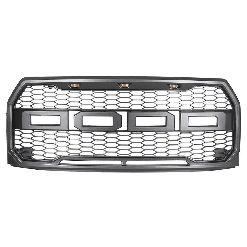  15-17 Offroad 4X4 Front Bumper Upper Mesh Grille for F150 Grill LED