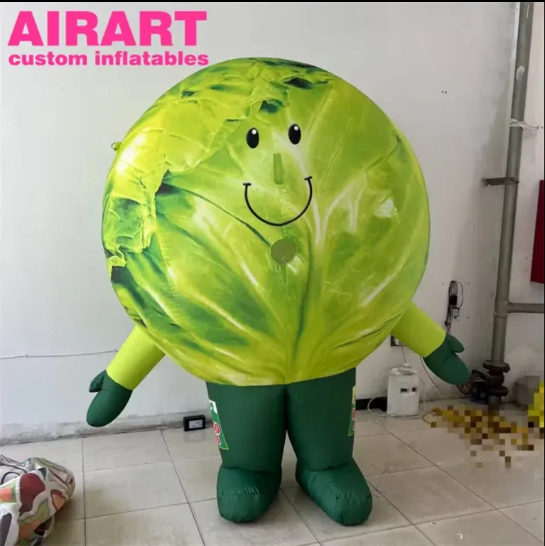 Adult Parade Inflatable Cabbage Costume,vegetable Themed Party Stage Show Inflatable Suit for Display