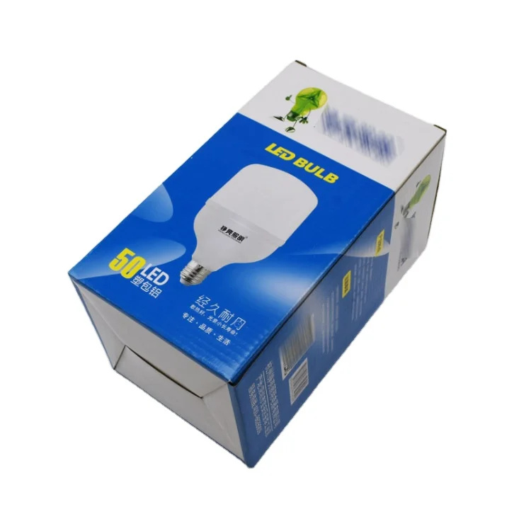Customized Recyclable Corrugated Tuck Top Snap Locked Bottom Packaging Consumer Electronics Led Light Bulb Paper Box