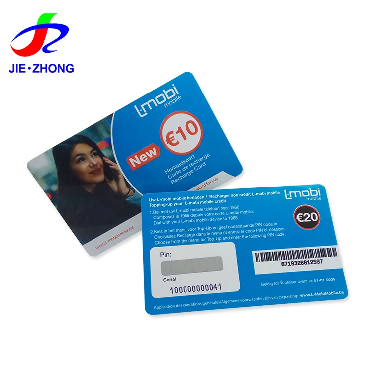 Custom Printing Pvc Plastic Coupon Recharge Code Scratch Off card With Serial Number