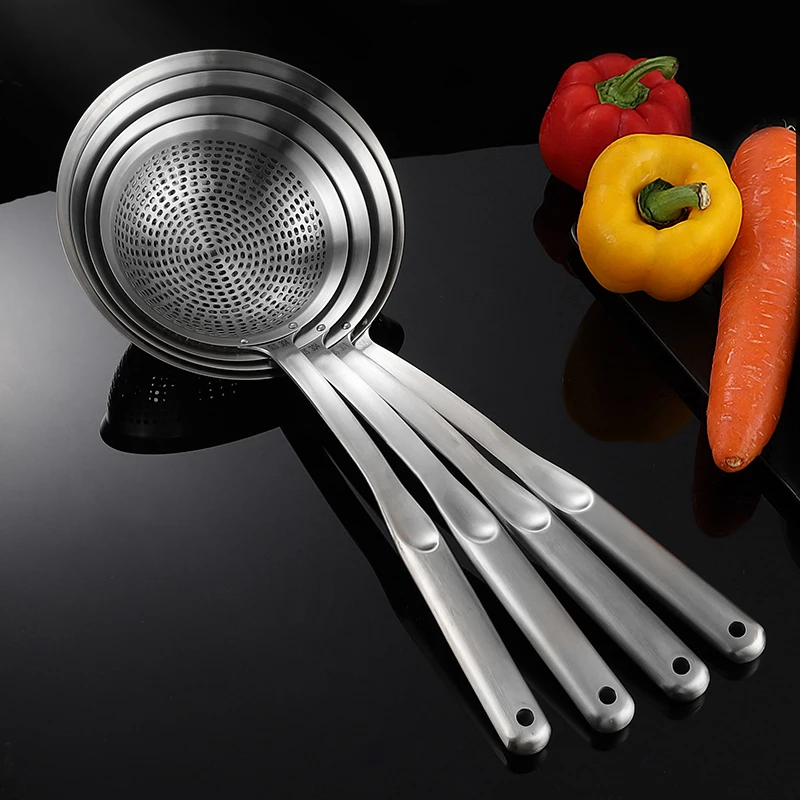 Wholesale Metal Stainless Steel 304 Spider Strainer Stainless Steel Skimmer Ladle Food Frying Spoon