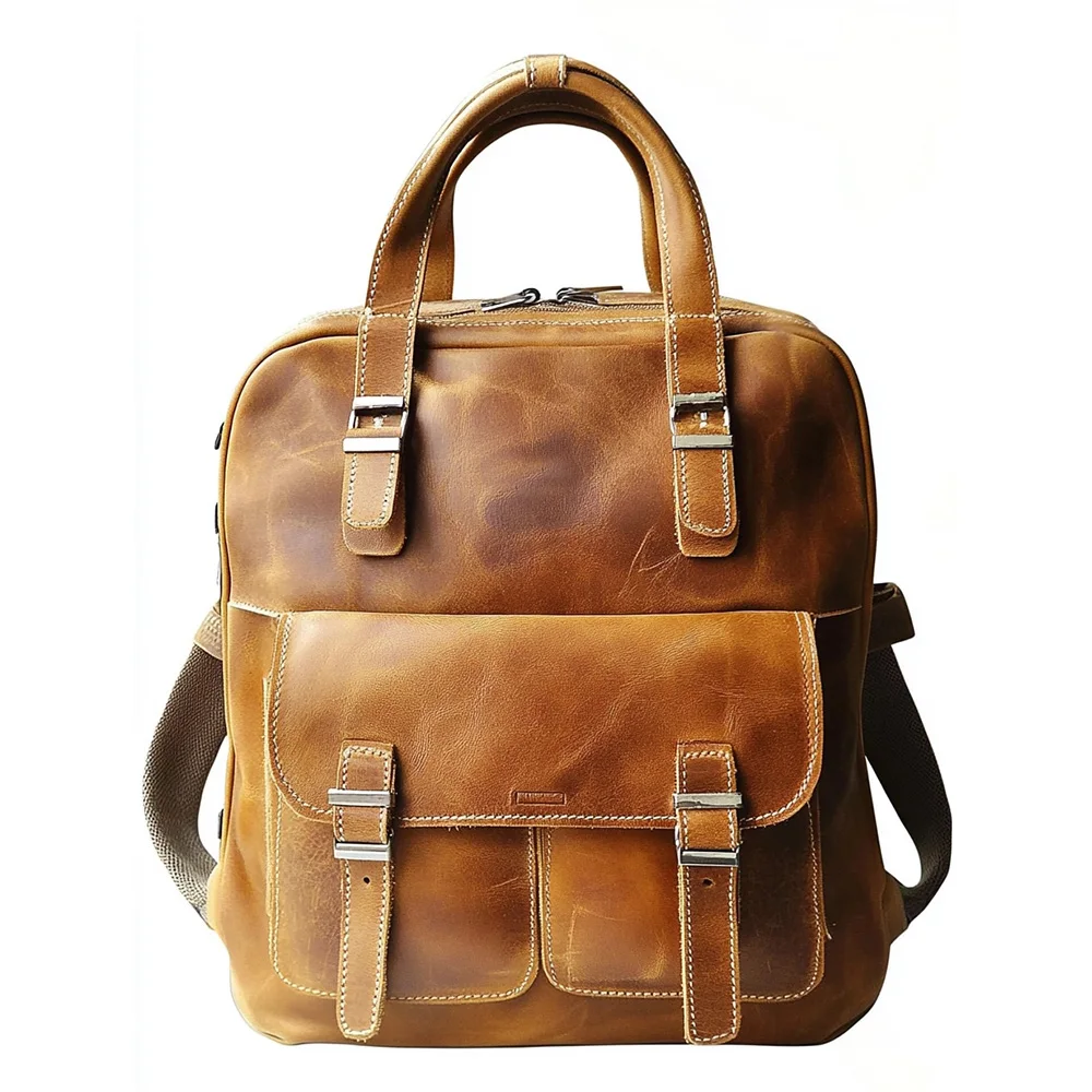 Custom designer logo large capacity laptop compartment digital gear lens dslr leather camera bag backpack