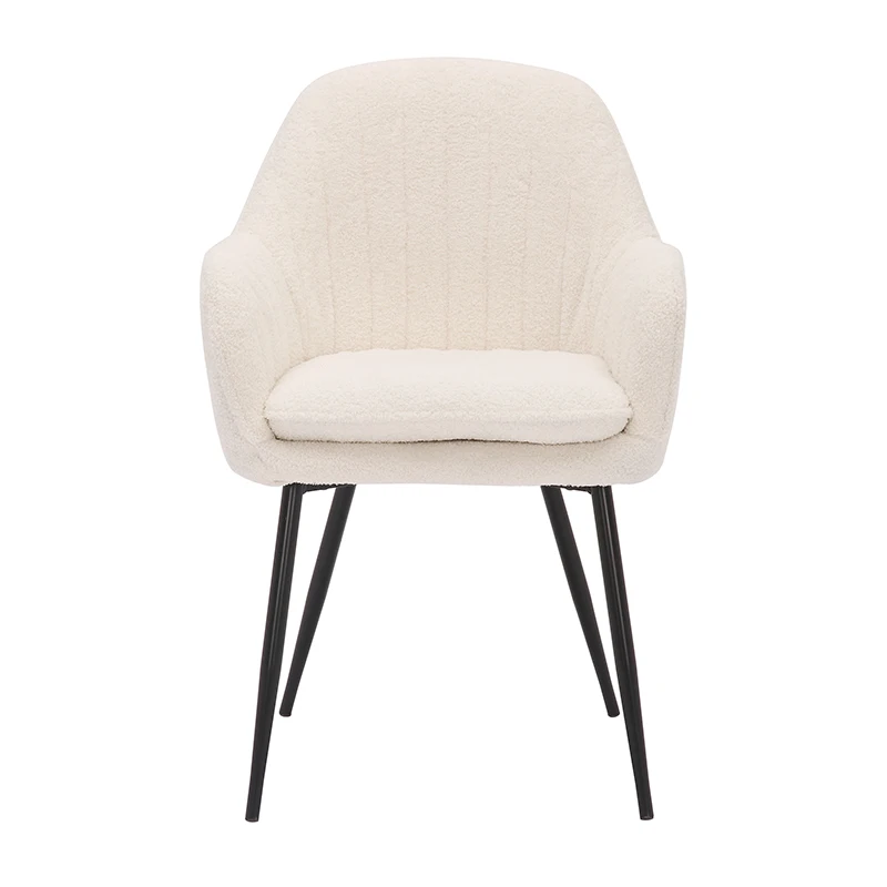 Vanity Upholstered White Wool  Dinning Coffee Chair Italian Modern Chesterfield Patio pu Leather Tufted Upholstered