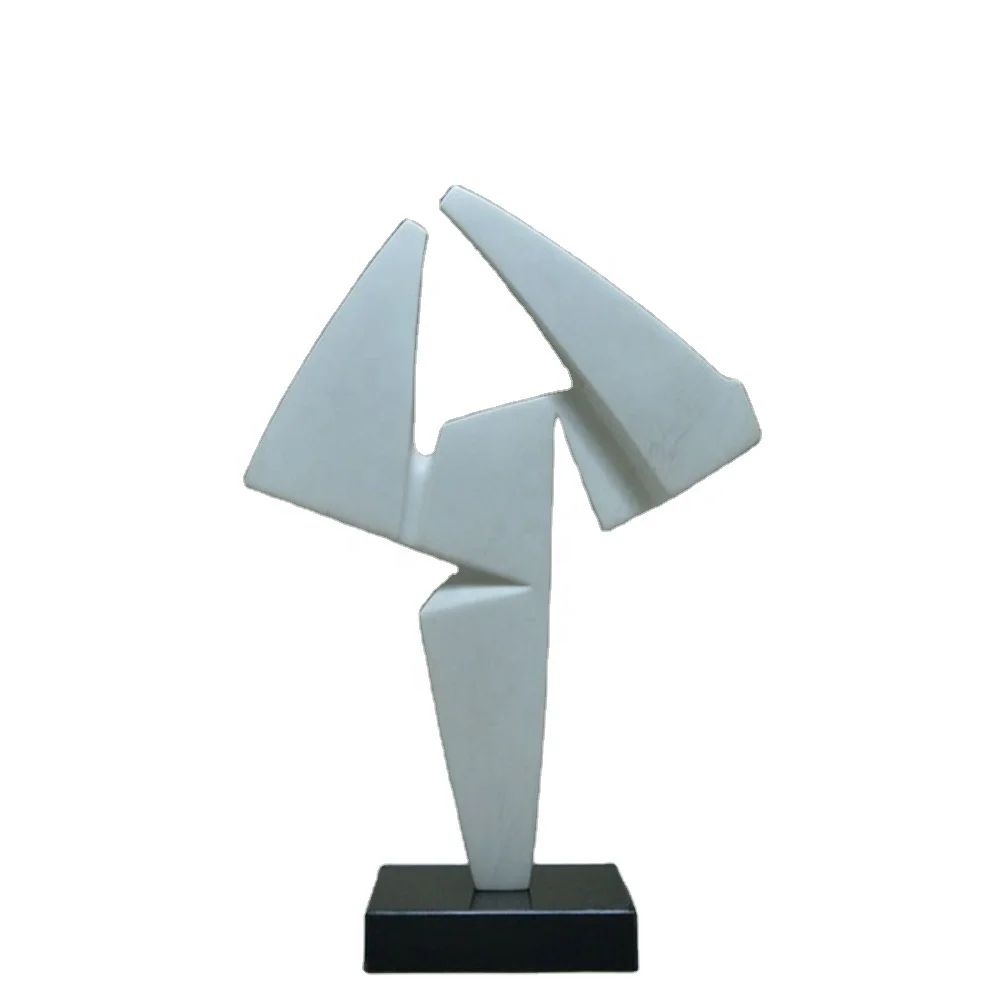 abstract Outdoor Garden modern Protugal Botticino marble stone sculpture with natural texture