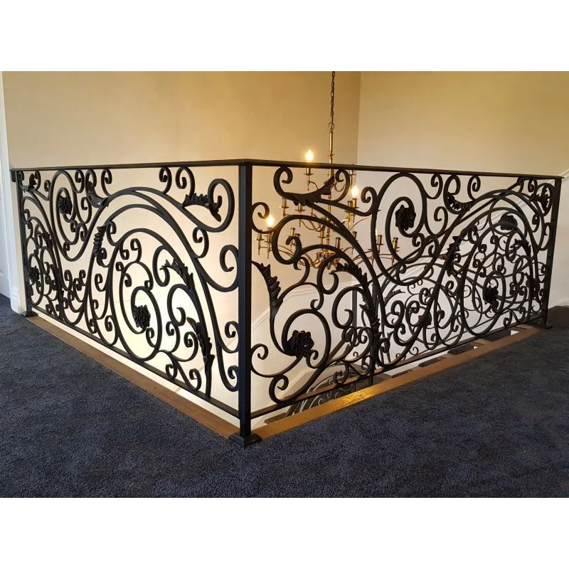 decorative iron balcony fence grill design railing picket post iron cheap wrought iron picket fence