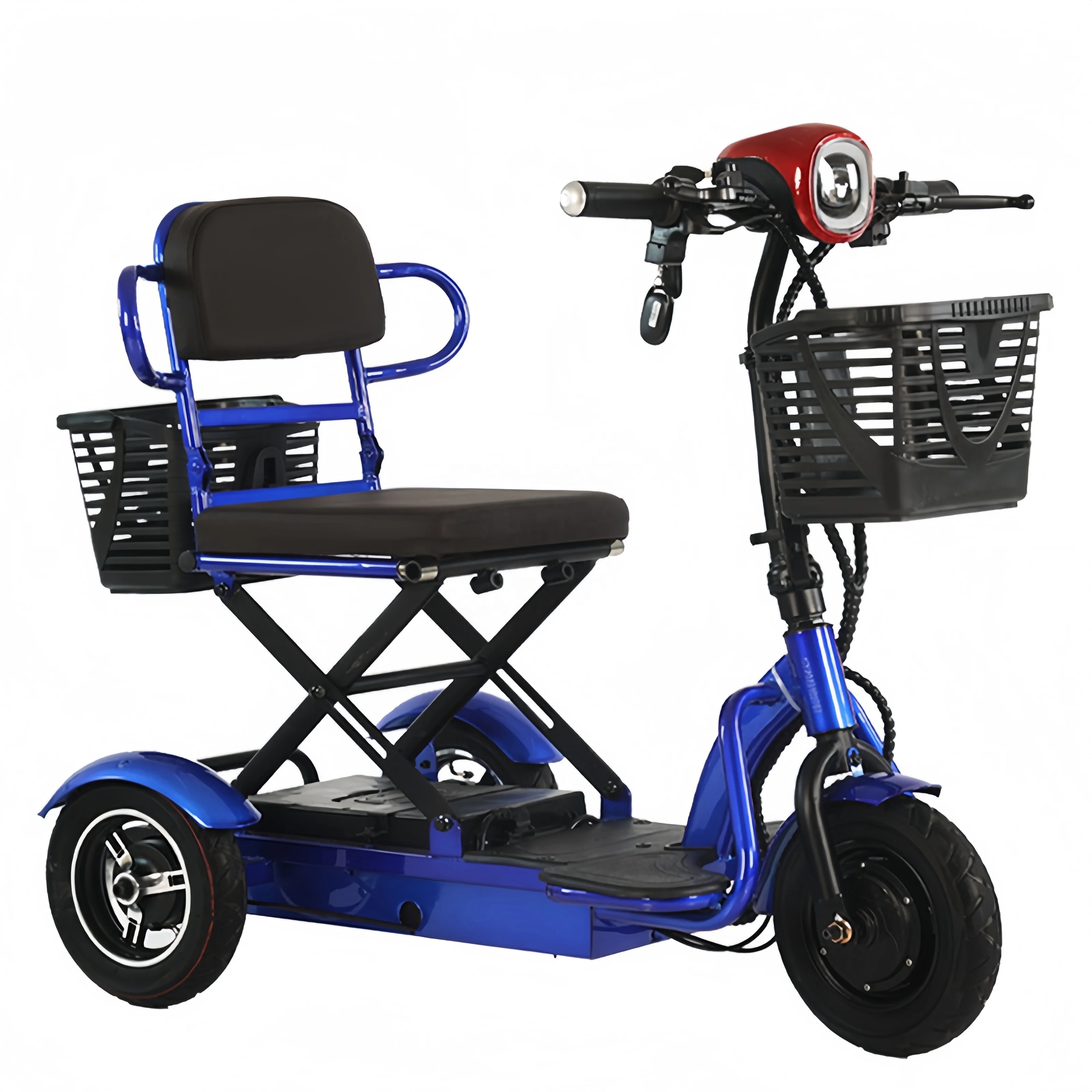 Best Selling Lightweight Folded Electric Tricycle Removable Battery Electric Scooters for Disabled
