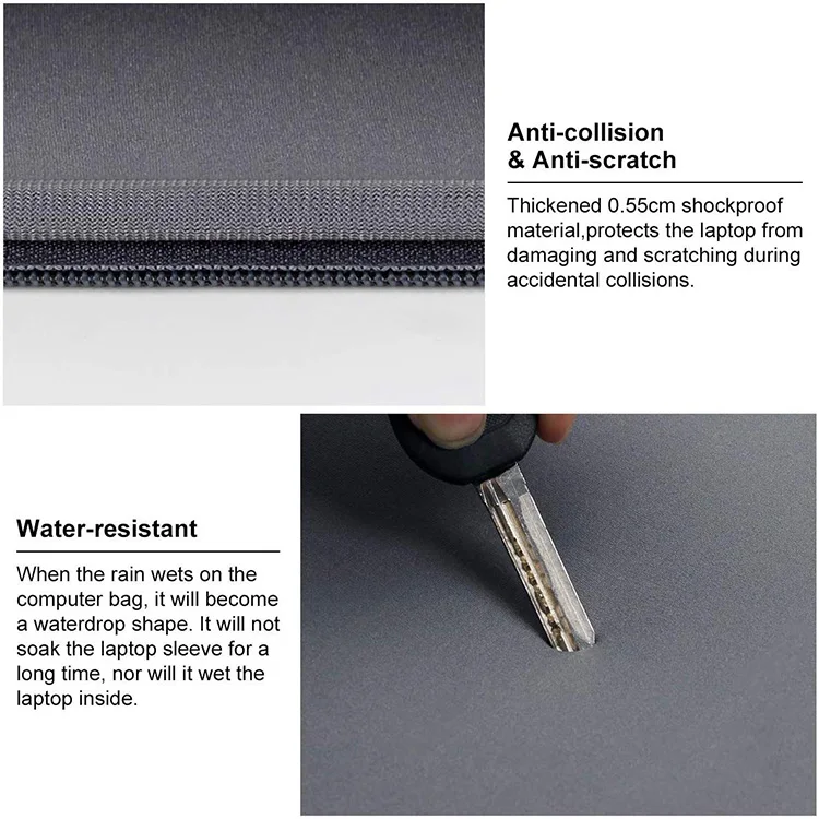 Custom Logo Multi Pocket Compatible Shockproof Mens Women 13 14 inch Notebook Neoprene Laptop Cover Sleeve Case