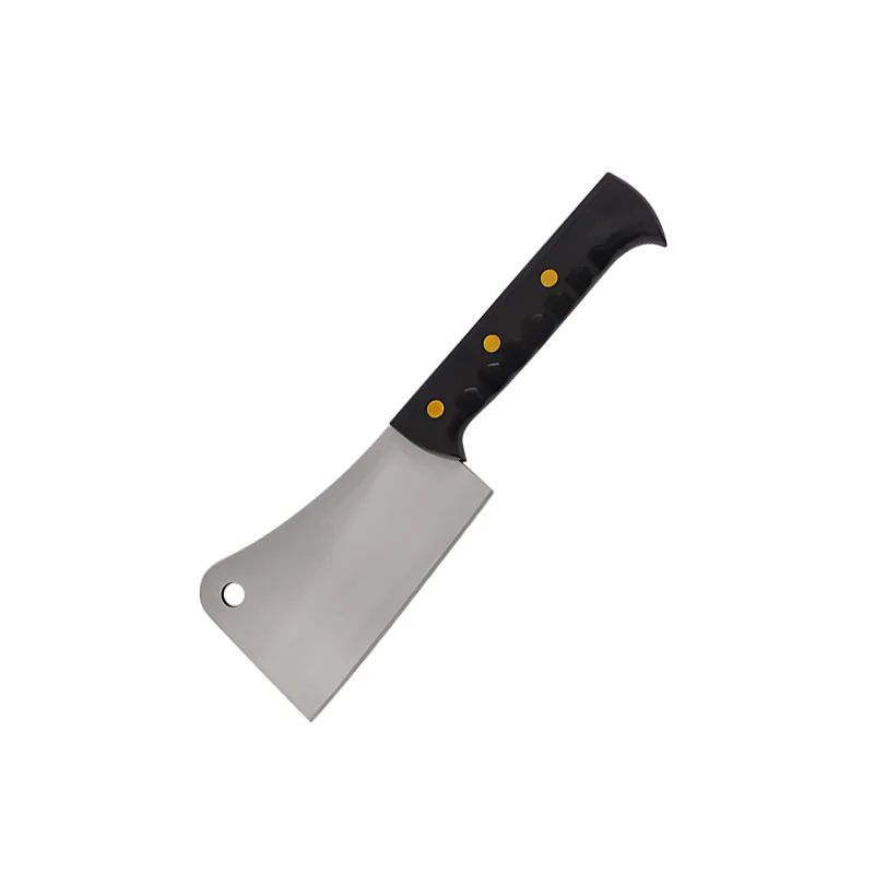 Wholesale High Carbon Steel Slaughter Boning Butcher Cleaver Kitchen Chef Knife Set With Black ABS Handle
