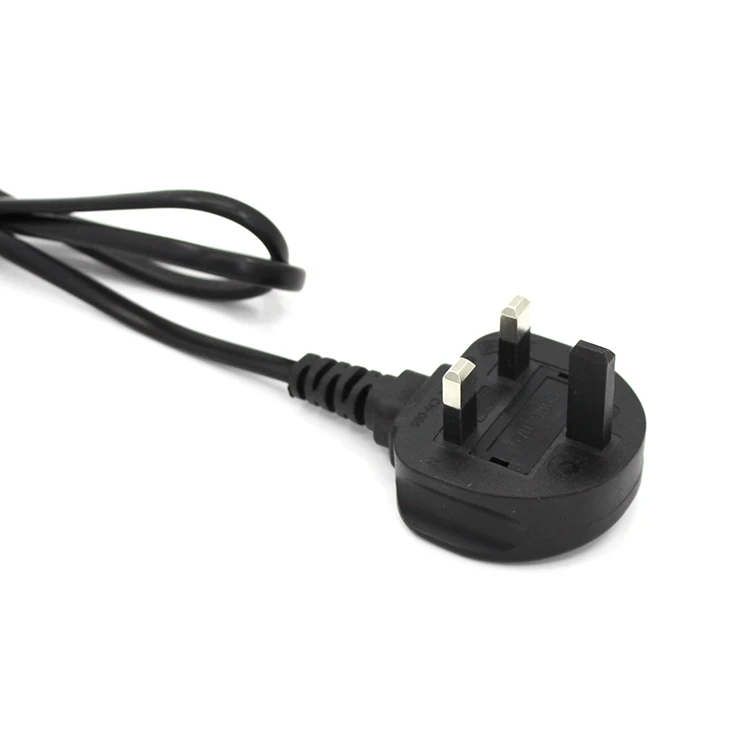 
Electric Plug Connector AC Power Cord Extension Cable Wire Right Angle UK Plug 