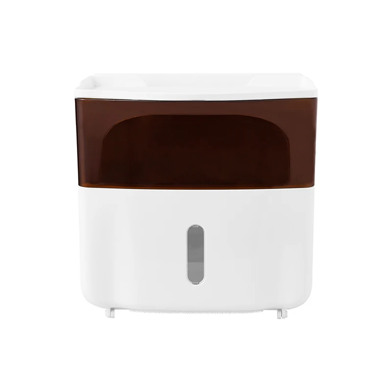 Good Quality Versatile Multifunctional Wall Mount ABS PS Plastic Tissue Box case With Drawer for Bathroom