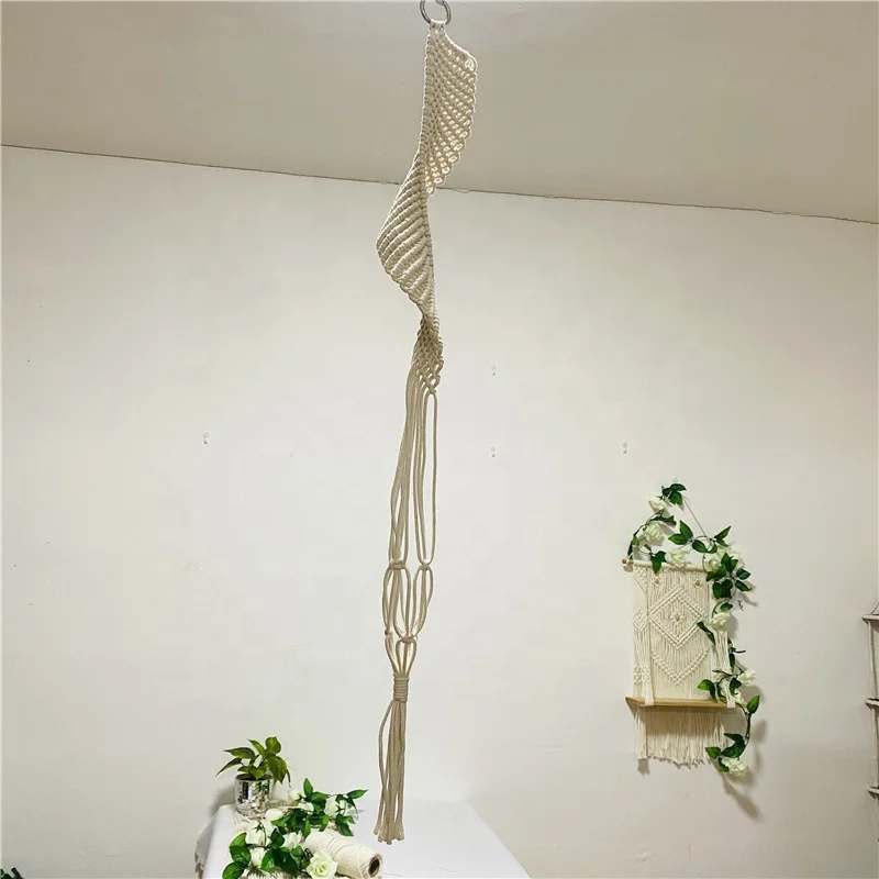 Tightly knitted with high quality material macrame plant hanger cotton Rope Wall Hangings for plant pot