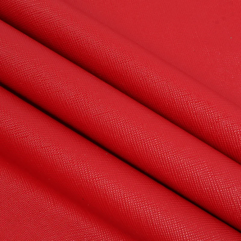 In Stock 0.5mm Small Cross Pattern Pvc Abrasion Resistant Saffiano Synthetic Leather