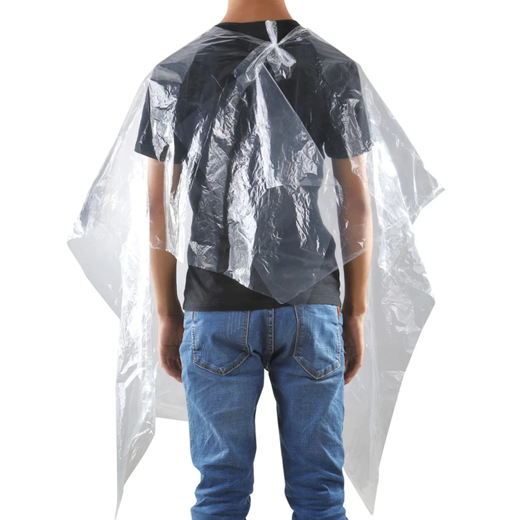High Quality Transparent Barber Apron Haircut Bib PE Shampoo Disposable Capes Hair Salon apron women stylist salon aprons