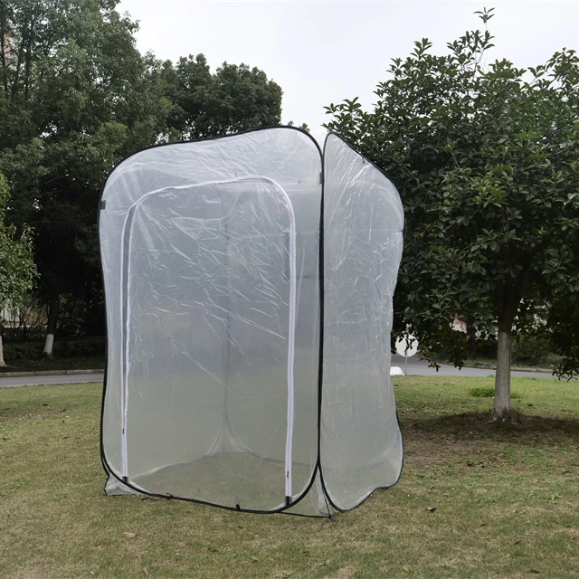 Pop Up mini Greenhouse/poly cloche With High transmittance PVC Screen Cover for fruits or vegetables