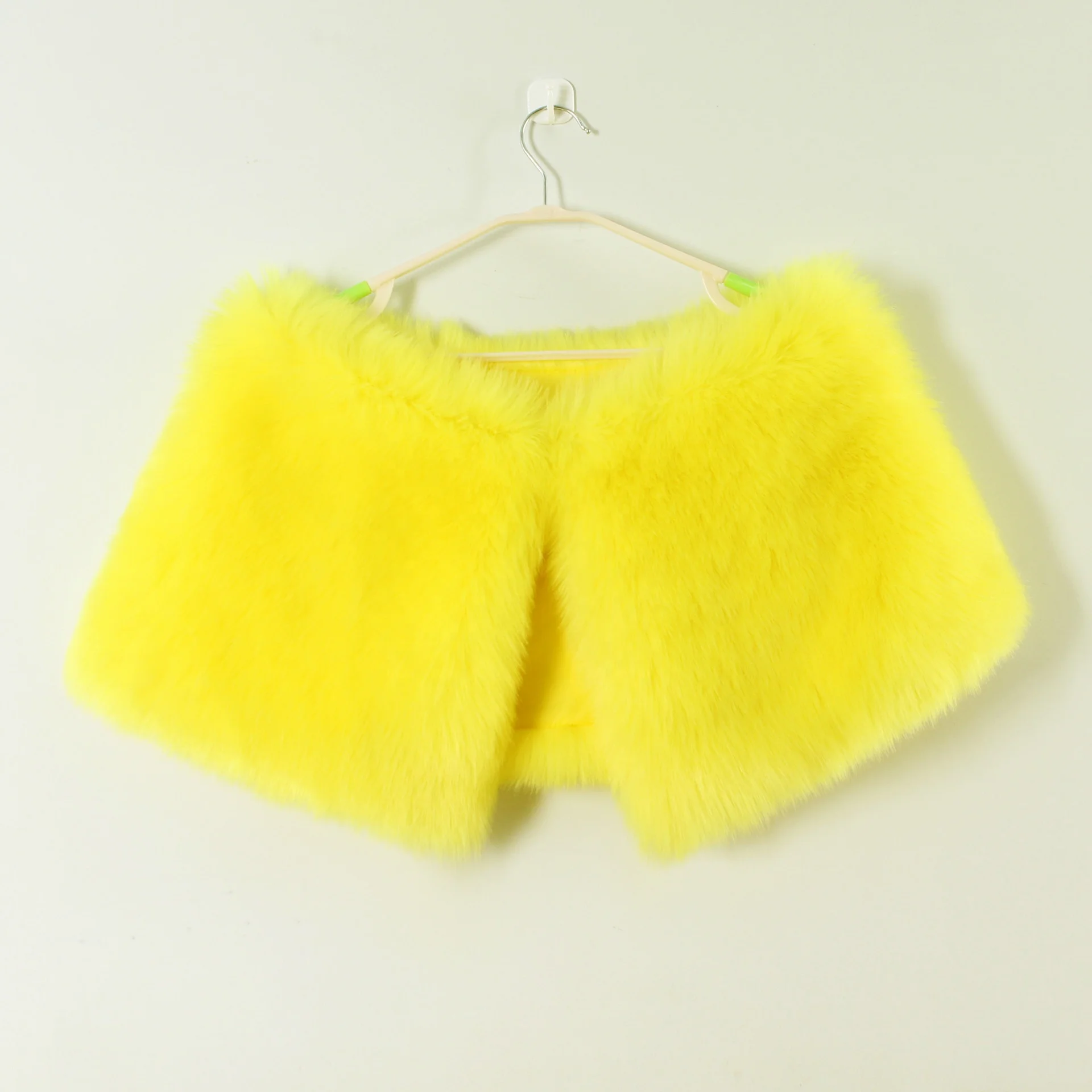 
Womens Bridal Faux Fur Collar Shawl Blue Faux Fur Scarf Evening Wrap Cape for Winter Coat 