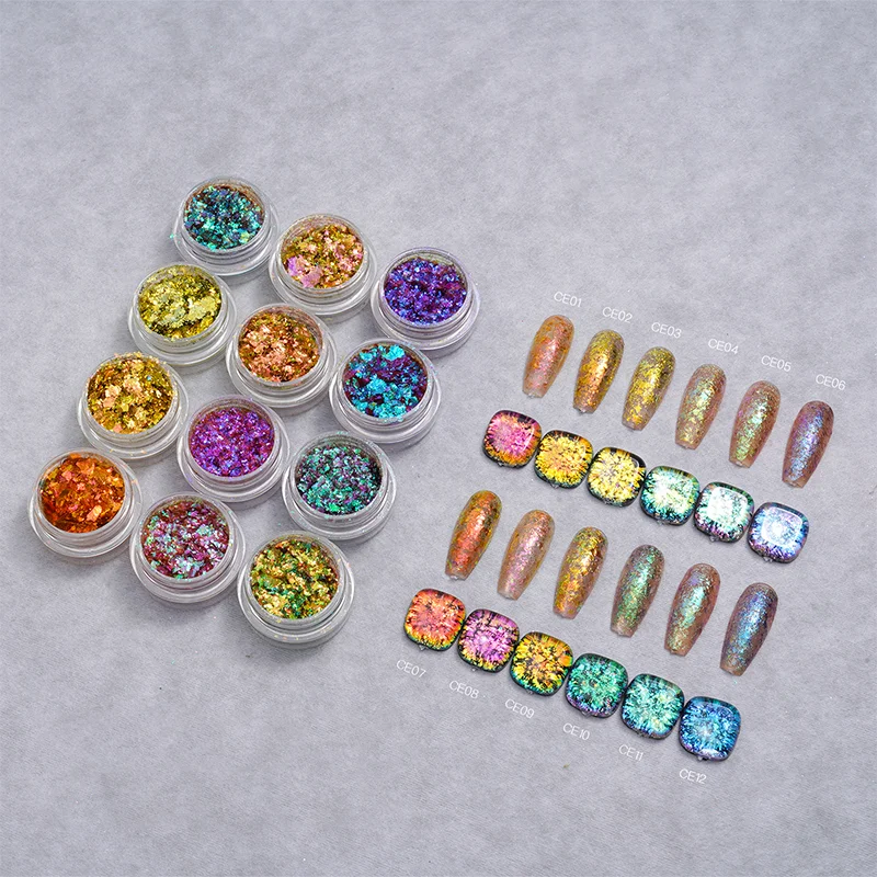 New Arrival Cosmetic Grade Eyeshadow Powder Shifting Chrome Magic Aurora Chameleon Flakes