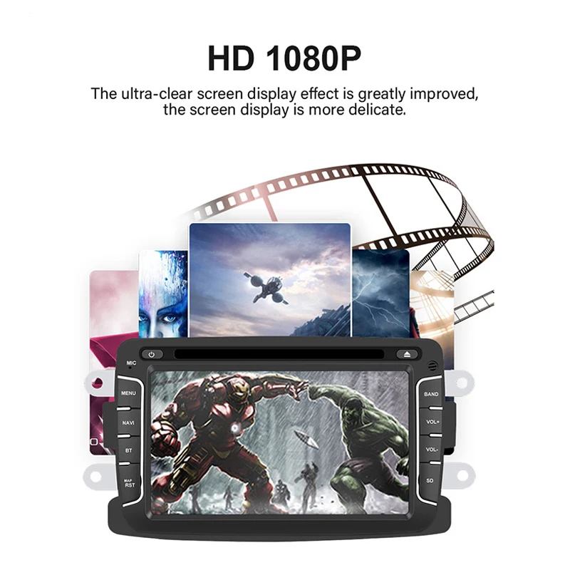 7 Inch MP5 Player DVD Video Radio With BT WIFI GPS 12V Carplay Android Car Player for DACIA LOGAN - SANDERO 2012-2019