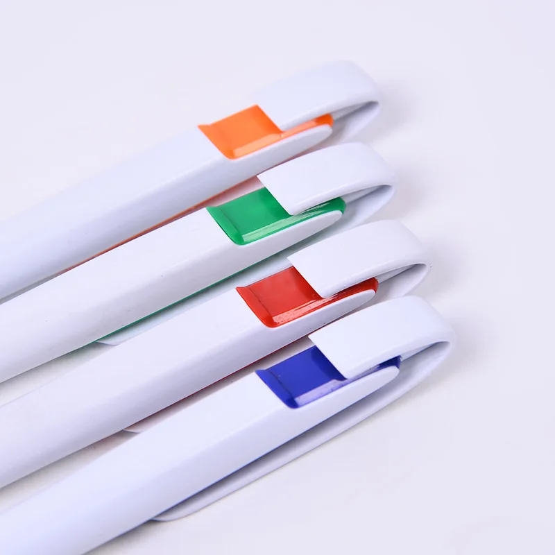 Promotional custom logo colorful wholesale plastic ballpoit pen for office school gift
