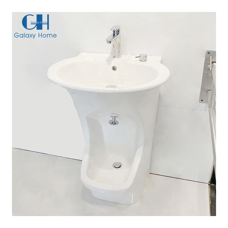 Enhanced Wudu Experience Urinal Sink Combo as an Ablution Basin for Streamlined Muslim Rituals