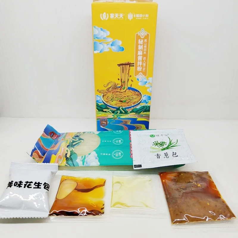 Factory supply Chinese Thin Fine Noodle Vermicelli Pasta Dried Rice Noodle served with sesame sauce