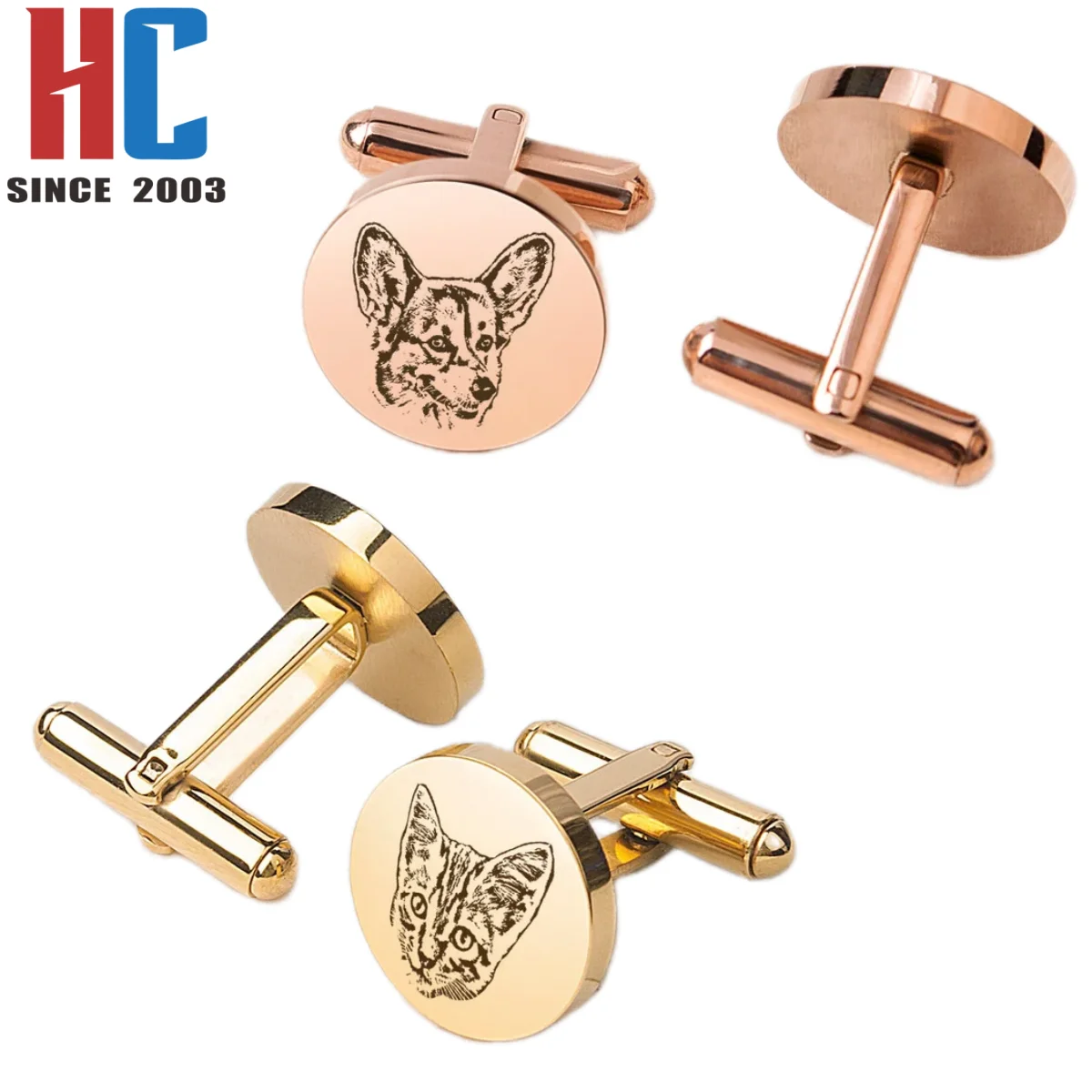 20 Years Factory Custom Dog  Cat Cufflinks Pet Cufflinks