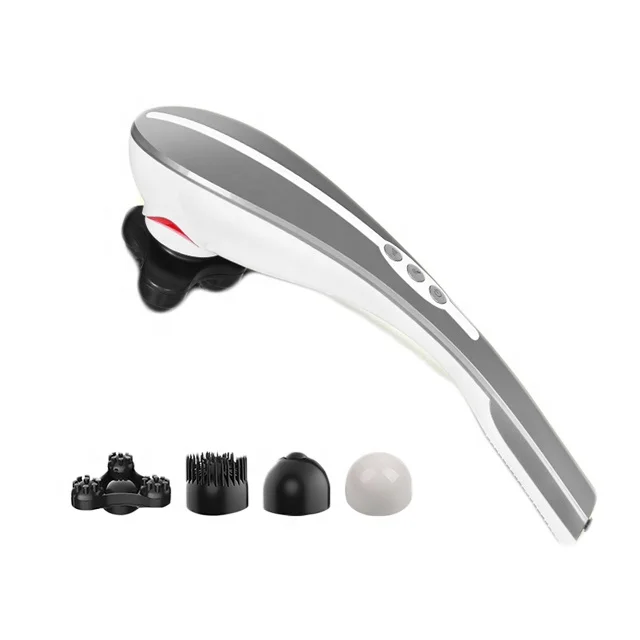 Electric handheld percussion massager vibrator with infrared heating