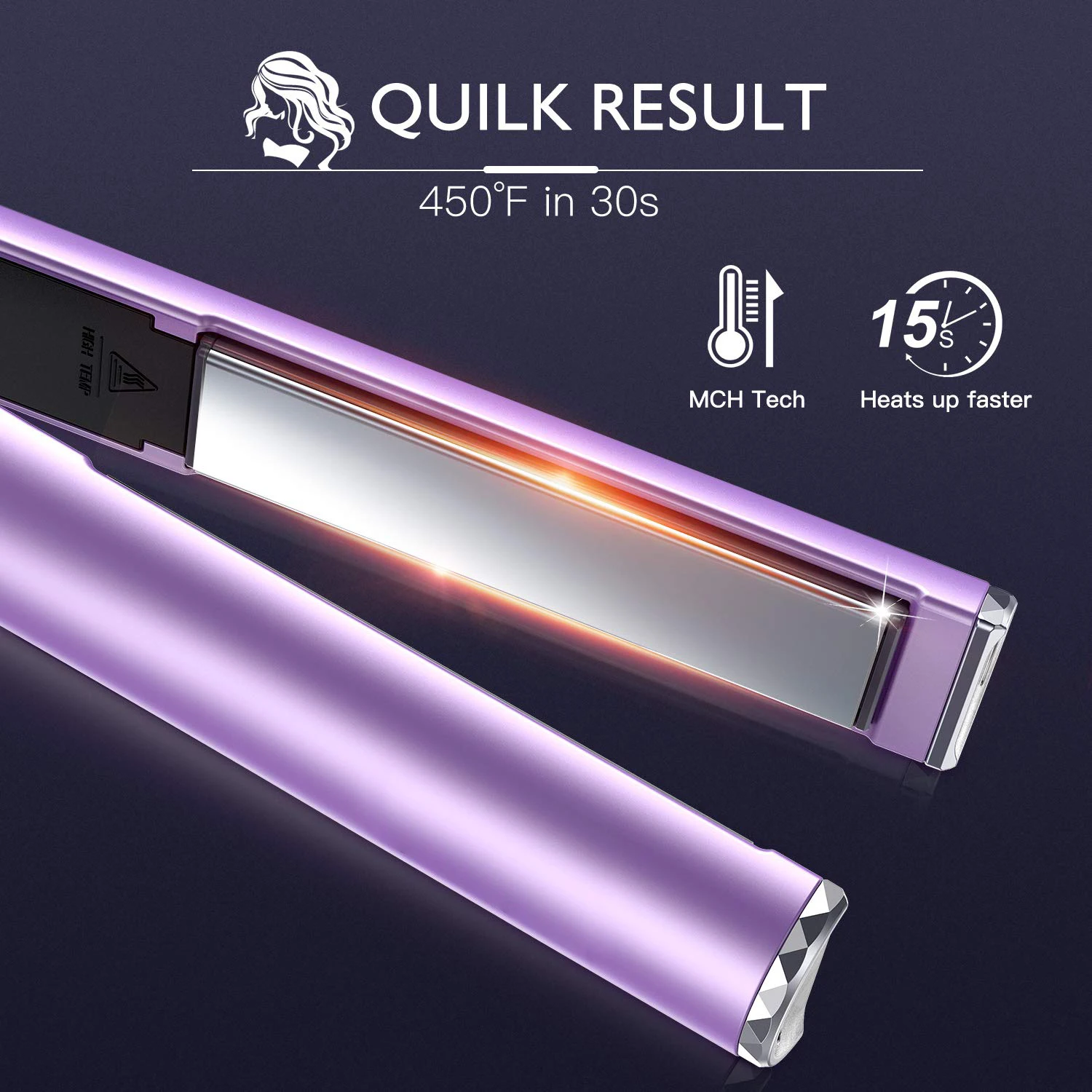 2021 High Heat Smart Private Label White Gold Portable 480  Flat Irons Hair Straightening