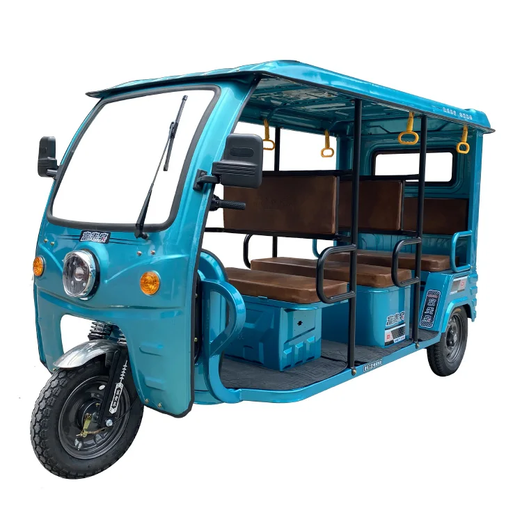 6 Passengers Electric Vehicle Taxi Bajaj 3 Wheel Tuk Tuk Electric Tricycles